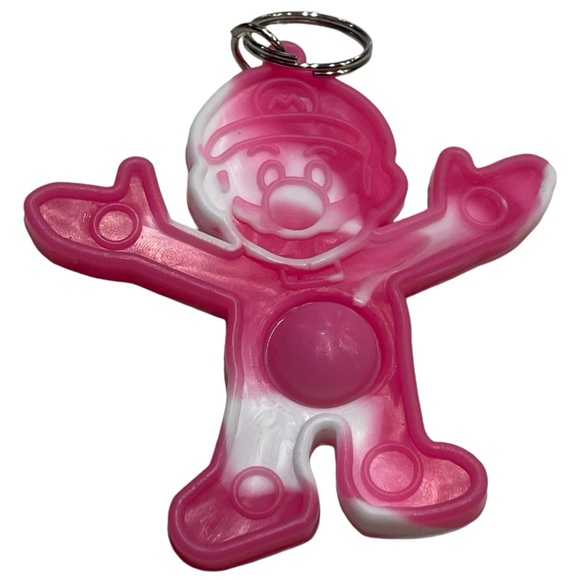 Mario Push Bubble Pop-on-it Key Chain Fidget Sensory Toy Stress Relief Lot of 4 - Picture 2 of 6